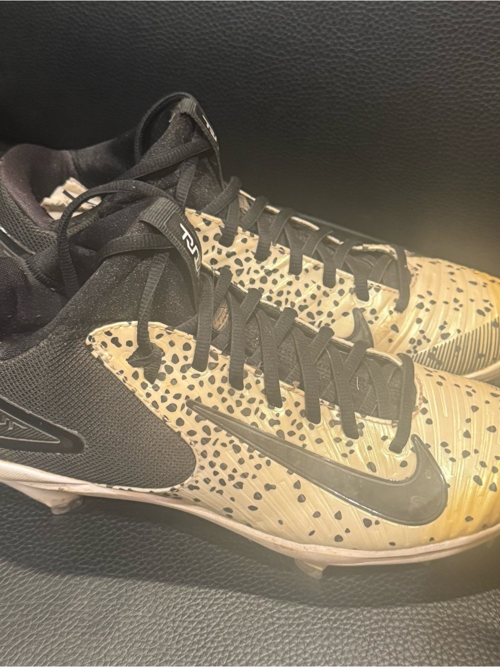 Mike Trout Nike Black & Tan Spotted baseball Cleats